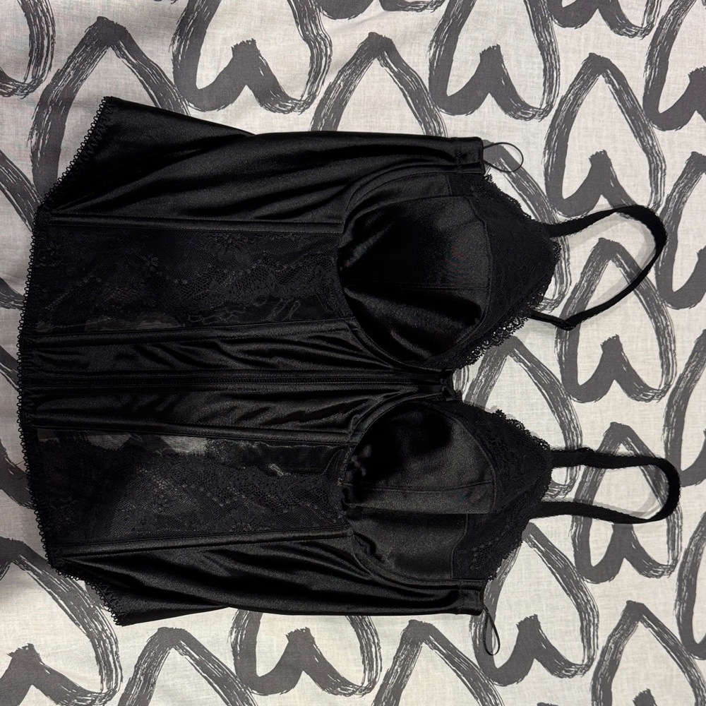 Elomi Black Satin Lingerie
